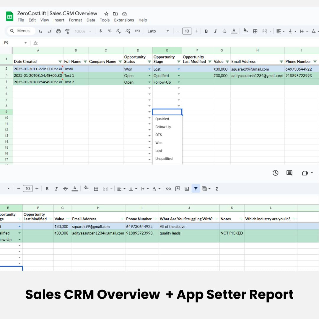 Lead Generation CRM, App Setter & Performance Report Bundle