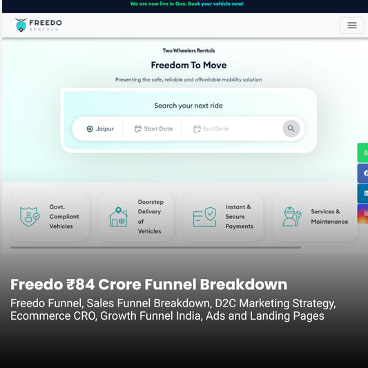 Freedo ₹84 Crore Marketing Funnel Breakdown