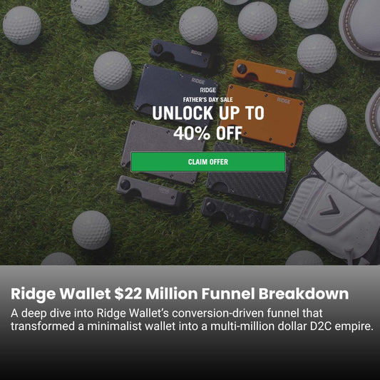 Ridge Wallet $22 Million Marketing Funnel Breakdown