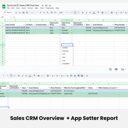 Lead Generation CRM, App Setter & Performance Report Bundle